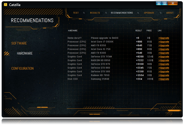 Catzilla Benchmark hardware recommendations